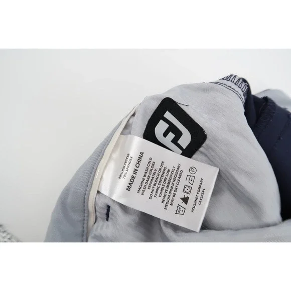 Footjoy Mens 33 Navy Performance Golf Pants Stretch Flat Front Size 33x32‎ - Picture 4 of 6